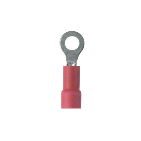 Panduit Ring Terminal, exp vinyl Insul, 22 - 18 AWG, PV18-10RX-MY, PK 1000 PV18-10RX-MY